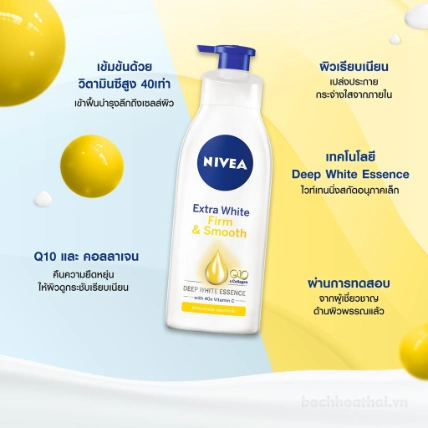 Sữa dưỡng thể Nivea Extra White Body Lotion tinh chất làm trắng 600ml Thái Lan ảnh 11