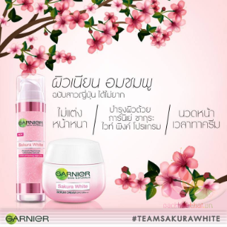 Kem dưỡng trắng Garnier Sakura White Day Cream ảnh 4