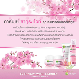 Kem dưỡng trắng Garnier Sakura White Day Cream ảnh 6