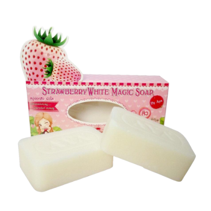 Xà phòng tắm trắng Strawberry White Magic Soap ảnh 1