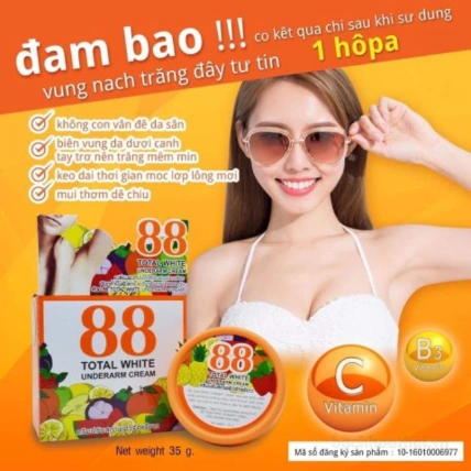 Kem trị thâm nách 88 Total White Underarm Cream Thái Lan ảnh 11
