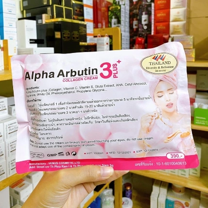 Set ủ trắng toàn thân Jenus Alpha Arbutin Collagen Cream 3 Plus+ Thái Lan ảnh 7
