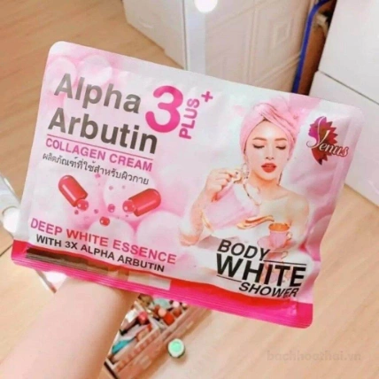 Set ủ trắng toàn thân Jenus Alpha Arbutin Collagen Cream 3 Plus+ Thái Lan ảnh 9