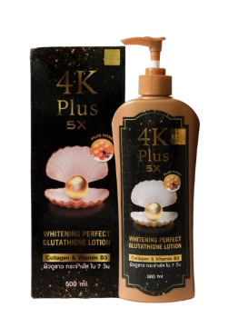 Ảnh sản phẩm Dưỡng thể 4K Plus 5X Whitening Perfect Lotion 500ml Thái Lan với  Glutathione, Collagen, Vitamin B3  1