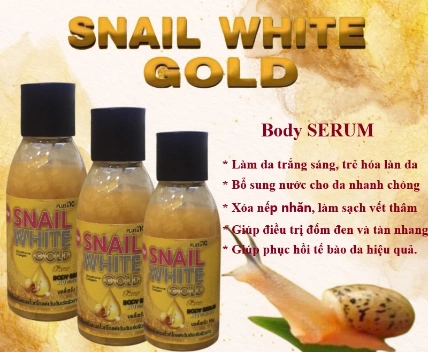 Serum dưỡng trắng da Snail White Gold Serum X10 Glutathione Collagen ảnh 2
