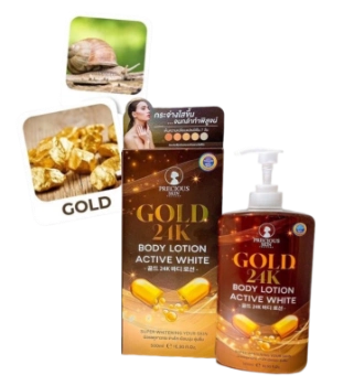 Ảnh sản phẩm Sữa dưỡng thể kích trắng da vàng, ốc sên Gold 24K Body Lotion Active White 500ml Thái Lan 1