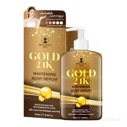 Serum dưỡng thể trắng da Gold 24K Whitening Body Serum Thái Lan ảnh 4