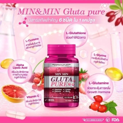 Viên uống siêu làm trắng da Min & Min Gluta Pure Thái Lan ảnh 4