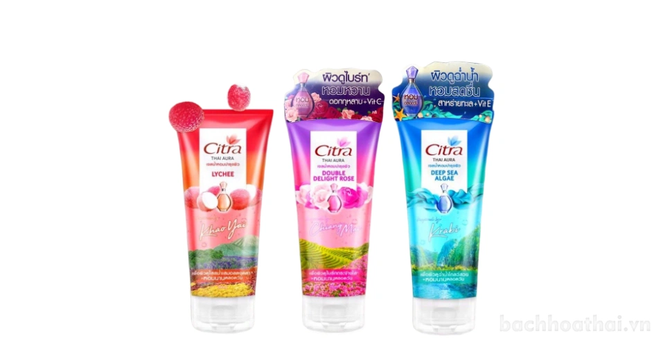 Gel dưỡng thể hương nước hoa Citra Thai Aura Perfume Body Gel 200ml Thai Lan