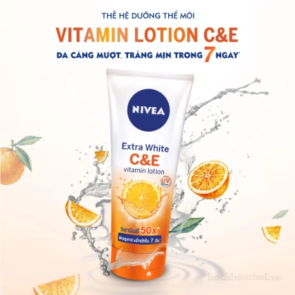 Sữa dưỡng thể kích trắng da Nivea Extra White Vitamin Lotion Thái Lan ảnh 14