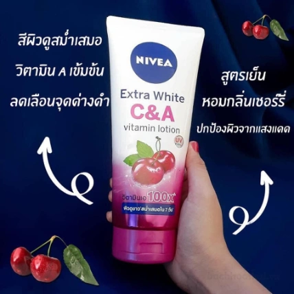 Sữa dưỡng thể kích trắng da Nivea Extra White Vitamin Lotion Thái Lan ảnh 2