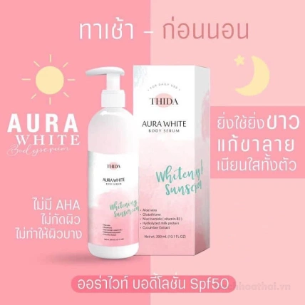 Serum dưỡng trắng da chống nắng Thida Aura White Body Thái Lan ảnh 4