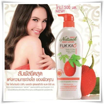 Sữa dưỡng thể tinh chất từ gấc Mistine Natural Body Lotion Fuk Kao Thái Lan ảnh 2