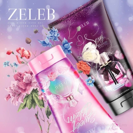 Serum dưỡng trắng hương nước hoa Zeleb Sweet Bloom Aura Gel  ảnh 12