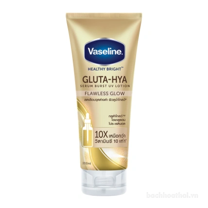 Sữa dưỡng thể trắng da, mờ thâm đều màu da Vaseline Healthy Bright Gluta-Hya Serum Burst ảnh 3