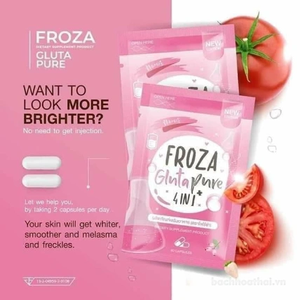 Viên uống trắng da Lazel Gluta Pure 2 in 1 ảnh 7