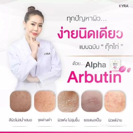 Viên kích trắng cấp tốc Kyra Alpha Arbutin 3 Plus+ dùng cho lotion ảnh 3