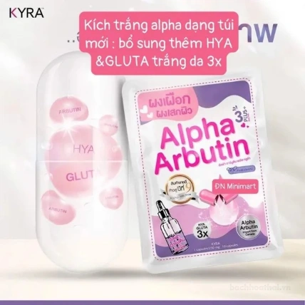 Viên kích trắng cấp tốc Kyra Alpha Arbutin 3 Plus+ dùng cho lotion ảnh 6