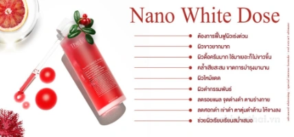Serum truyền trắng giảm thâm nám mờ sẹo toàn thân The ELF Nano White Dose ảnh 23