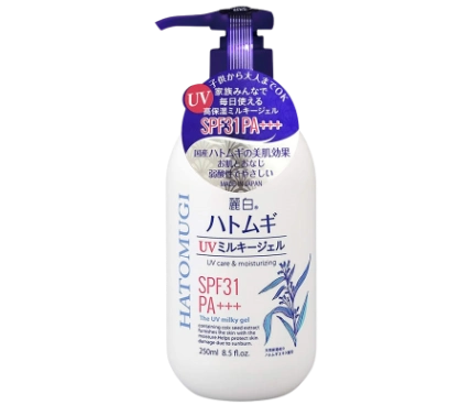Sữa dưỡng thể trắng da chống nắng Hatomugi UV Milky Gel SPF31 PA+++ Nhật Bản ảnh 1