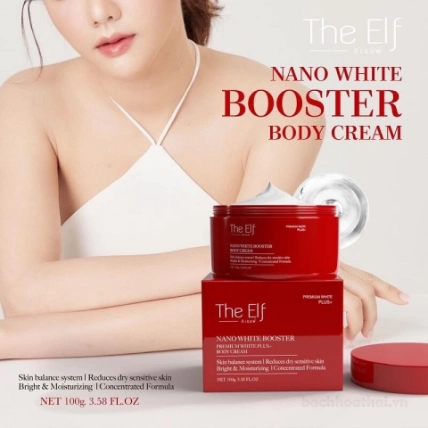 Kem dưỡng thể trắng da The Elf Nano White Booster Premium White Plus + Body Cream ảnh 9