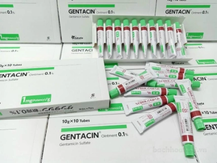 Gel xóa mờ sẹo đánh bay mụn Gentacin Ointment 0.1% Nhật Bản ảnh 7