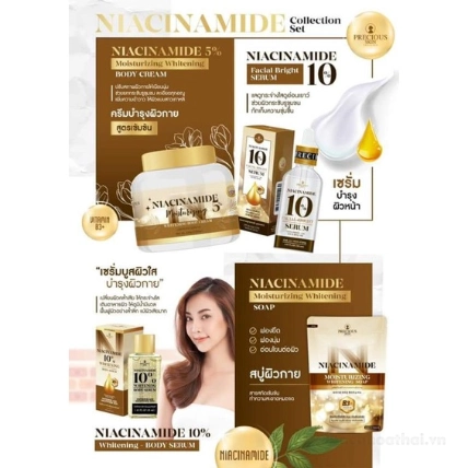 Kem body Niacinamide Moisturizing 5% Whitening Body Cream làm sáng dưỡng ẩm 200gr ảnh 3