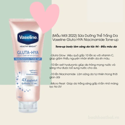 Sữa dưỡng thể dưỡng trắng chuyên sâu Vaseline Healthy Bright Gluta Hya Serum Burst Lotion 300ml ảnh 14