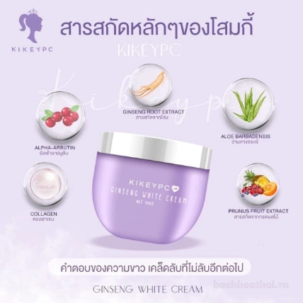 Kem nhân sâm dưỡng trắng da KIKEYPC Ginseng White Cream Thái Lan  ảnh 12