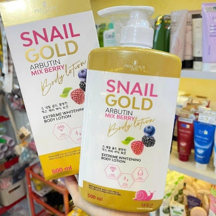 Sữa dưỡng thể Snail Gold Arbutin Mix Berry Body Lotion 500ml ảnh 15