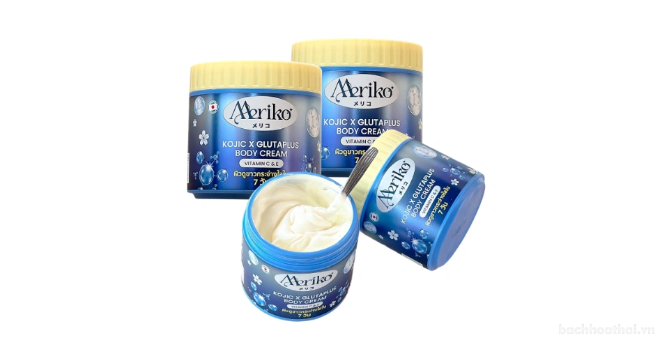 Kem dưỡng thể trắng da Meriko Kojic X Glutaplus Body Cream 500g