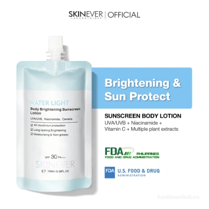 Kem chống nắng dưỡng trắng body SKINEVER Water Light Body Brightening Sunscreen Lotion
 ảnh 7