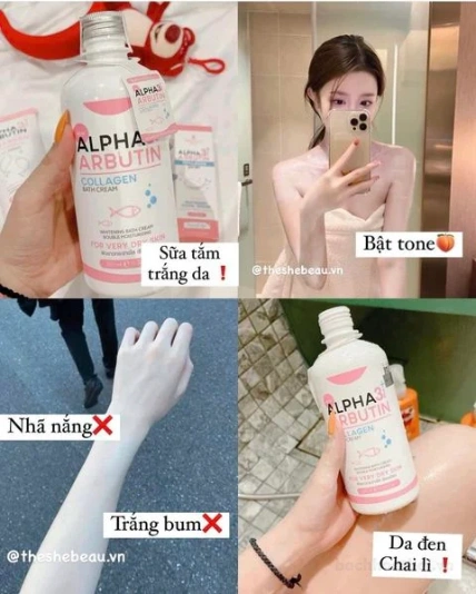 Kem tắm Alpha Arbutin 3+ Plus Collagen Bath Cream 350ml Thái Lan ảnh 4