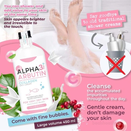 Kem tắm Alpha Arbutin 3+ Plus Collagen Bath Cream 350ml Thái Lan ảnh 5