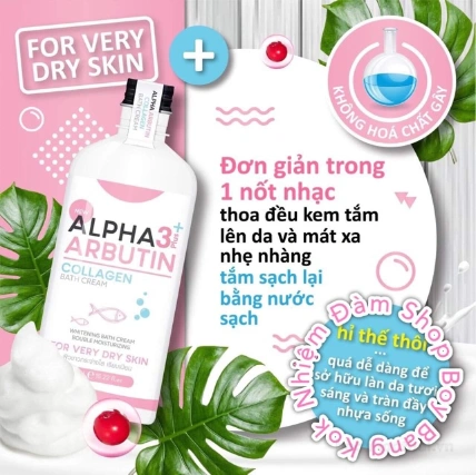 Kem tắm Alpha Arbutin 3+ Plus Collagen Bath Cream 350ml Thái Lan ảnh 9