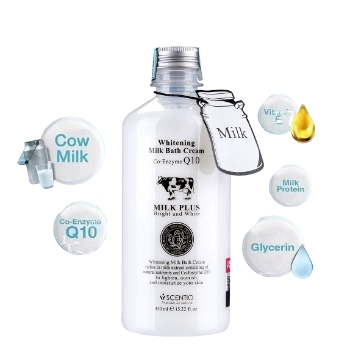 Sữa tắm trắng Scentio Milk Plus Bright & White Shower Cream 450 ml
