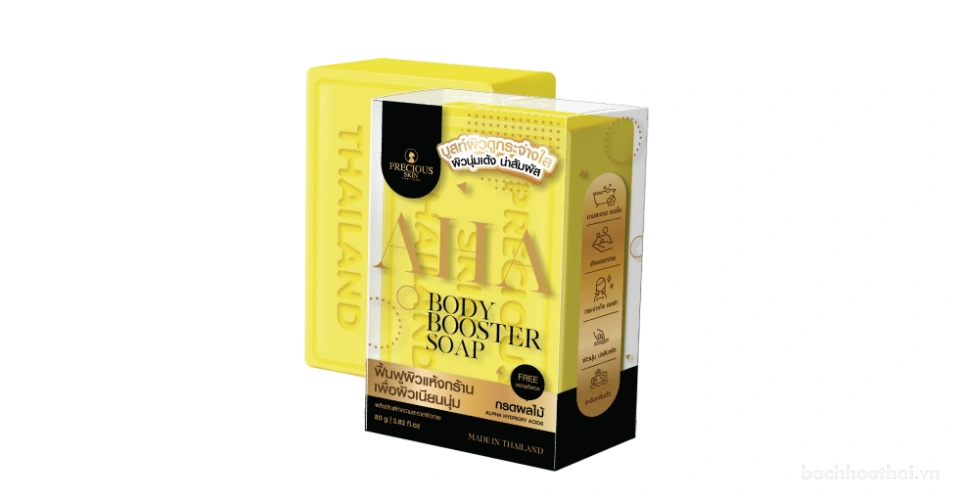 Xà phòng tắm trắng da AHA Body Booster Soap 80gr Thái Lan