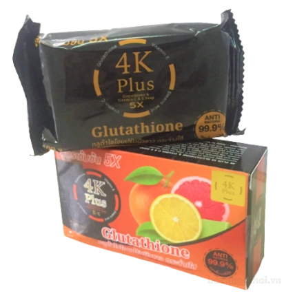 Xà phòng 4K Plus Glutathione & Vitamin E&C Soap Thái Lan ảnh 1