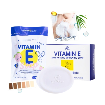 Xà phòng tắm dưỡng da AR Vitamin E Whitening Soap Thái Lan ảnh 1