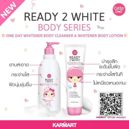 Sữa tắm dưỡng trắng da Cathy Doll Ready 2 white One Day Whitener Body Cleanser Thái Lan ảnh 3