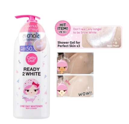 Sữa tắm dưỡng trắng da Cathy Doll Ready 2 white One Day Whitener Body Cleanser Thái Lan ảnh 1