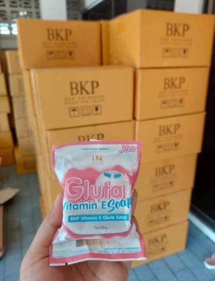 Xà phòng trắng da mặt và body BKP Gluta Vitamin E Soap Thái Lan ảnh 3