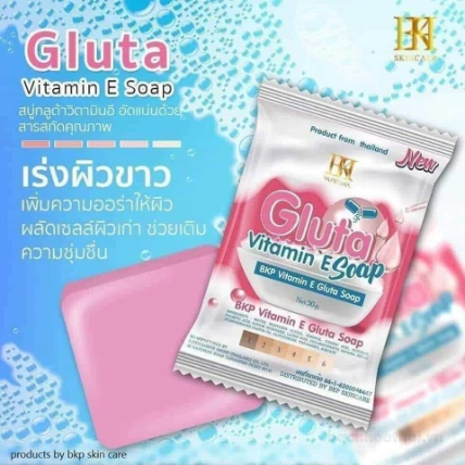 Xà phòng trắng da mặt và body BKP Gluta Vitamin E Soap Thái Lan ảnh 12