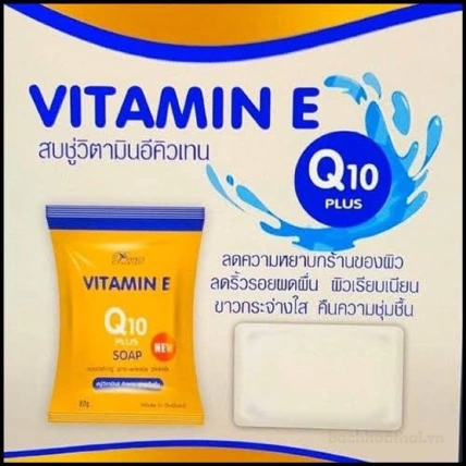 Xà phòng tắm trắng da Vitamin E Soap Plus Q10 ảnh 2
