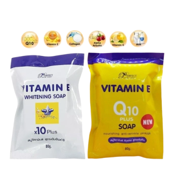 Ảnh sản phẩm Xà phòng tắm trắng da Vitamin E Soap Plus Q10 1