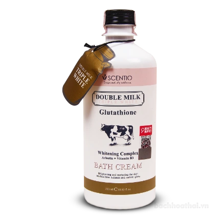 Sữa tắm trắng da dưỡng ẩm Scentio Double Milk Triple White Bath Cream ảnh 6