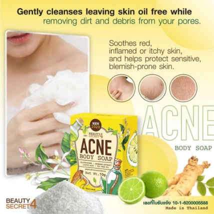 Xà phòng trị mụn trắng da toàn thân Beauty 4 Secret Acne Body Soap ảnh 5