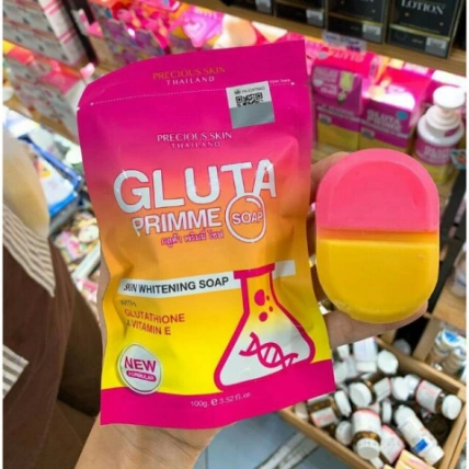 Xà phòng tắm trắng da bổ xung Glutathione Precious Skin Gluta Primme Soap Thái Lan ảnh 11