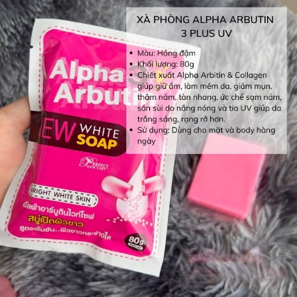 Xà phòng tắm kích trắng da Alpha Arbutin 3 Plus New White Soap ảnh 5