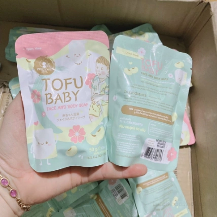 Xà phòng hữu cơ trắng da Baby Tofu Soap  ảnh 3